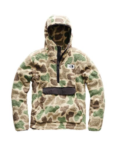 The North Face Fleece Campshire Hooded Pullover Hoodie in Green for Men
