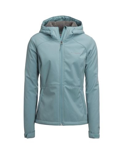columbia women's alpine fir windproof fleece lined softshell hooded jacket