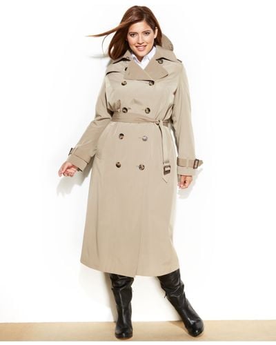 plus size long trench coat