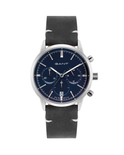 GANT Leather Silver Women Watches in Blue - Lyst