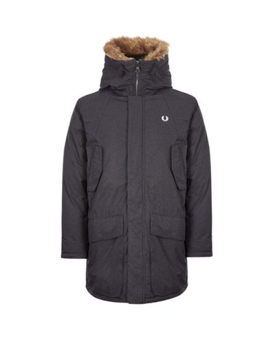 Fred Perry J7514 102 Black Padded Jacket in Gray for Men | Lyst