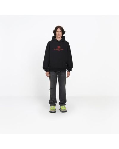 balenciaga hoodie red and black