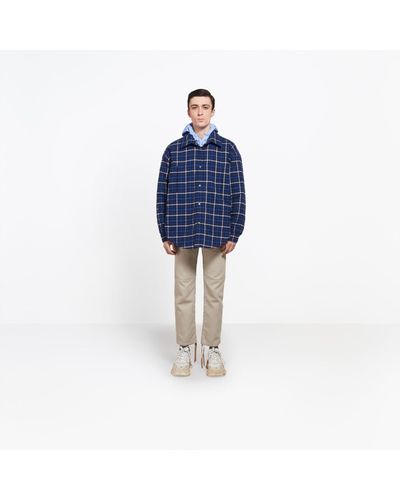 balenciaga peacoat overshirt