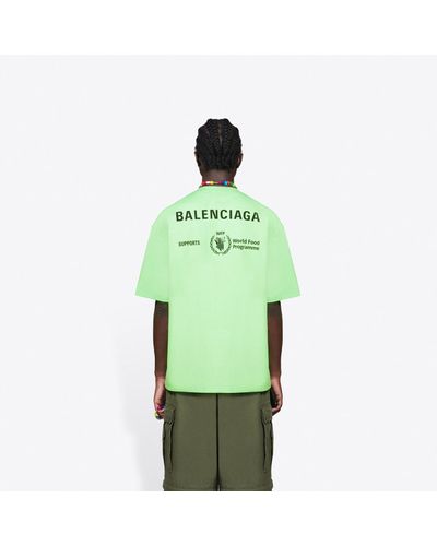 Balenciaga Cotton Wfp Medium Fit T-shirt in Green for Men | Lyst