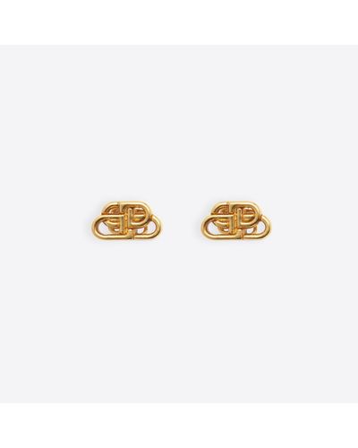 Balenciaga Bb Stud Xs Earrings in Metallic | Lyst Balenciaga Bb Stud Xs Earrings in Metallic | Lyst