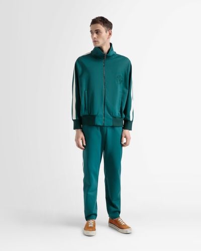 Bally Sports Jacket In Green Cotton Mix