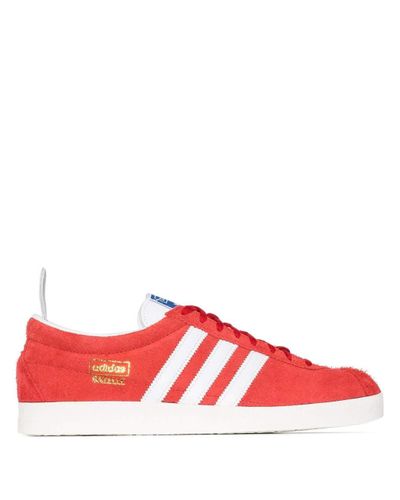 all red suede adidas