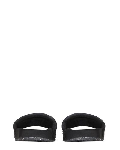 Heron Preston Slide Sandals With Logo Label in Black for Men - Lyst