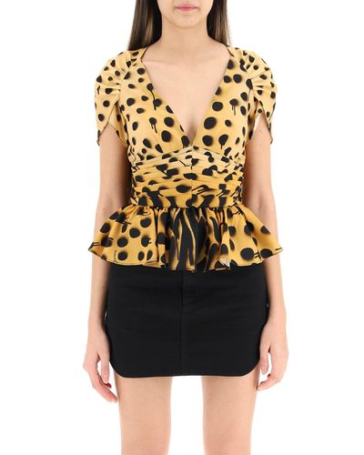 DSquared² Spotted Crepe Blouse - Lyst