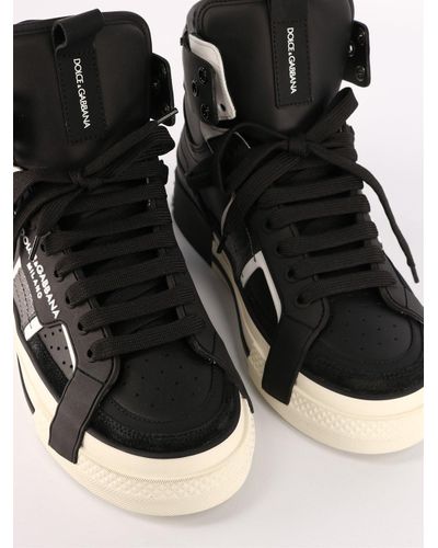 Dolce & Gabbana Custom 2.zero High Top Sneaker in Black for Men 