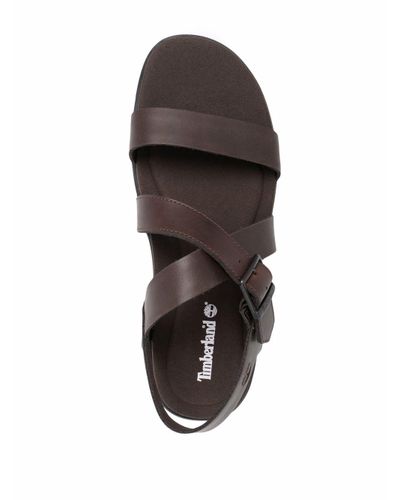 Timberland Crossover-strap Leather Sandals in Brown for Men | Lyst