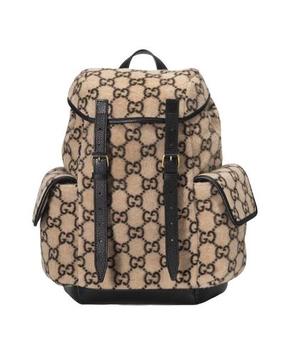 Gucci Wool Backpack Black Beige - Lyst