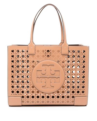 ella basket weave tote bag