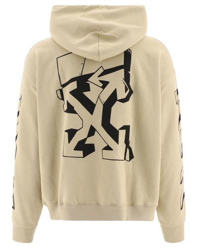 Off-White c/o Virgil Abloh Graffiti Puppet Graphic-print Cotton-jersey  Hoody in White for Men