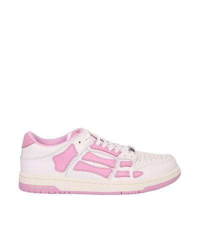 Skel-Top Hi White / Pink High Top Sneakers