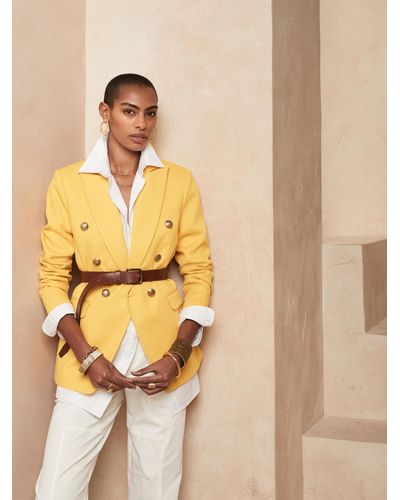 Banana republic yellow blazer Clearance