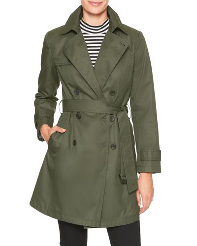 Banana Republic Factory Cotton Classic Trench Coat In Green Lyst Banana Republic Factory Cotton Classic, Banana Republic Factory Men S Trench Coat
