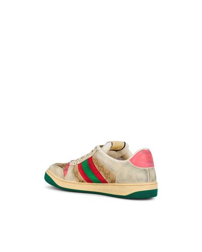 gucci white canvas shoes