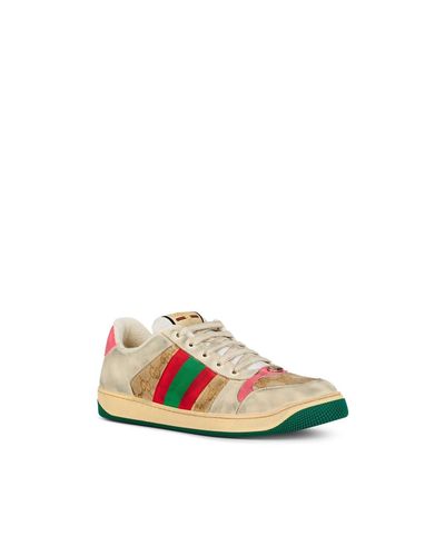 gucci white canvas sneakers