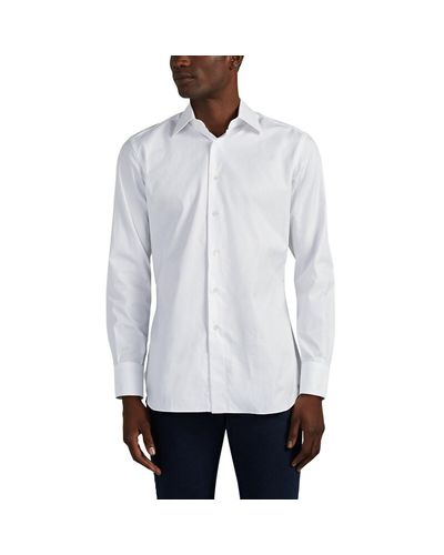 white herringbone shirt