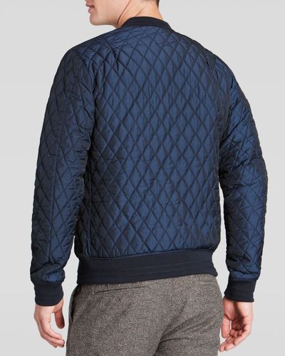 quilted nylon bomber jacket