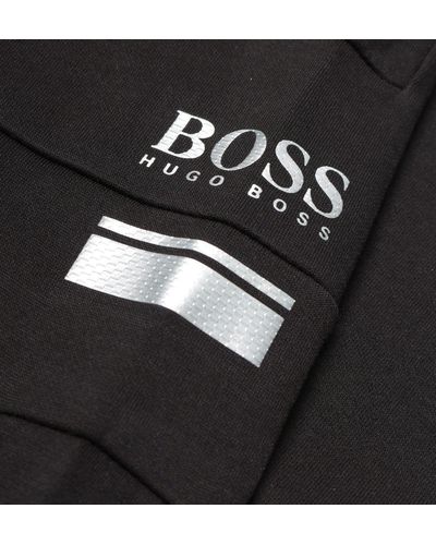 BOSS by HUGO BOSS Cotton Skaz 1 Zip Through Black & Silver Sweatshirt for  Men - Lyst