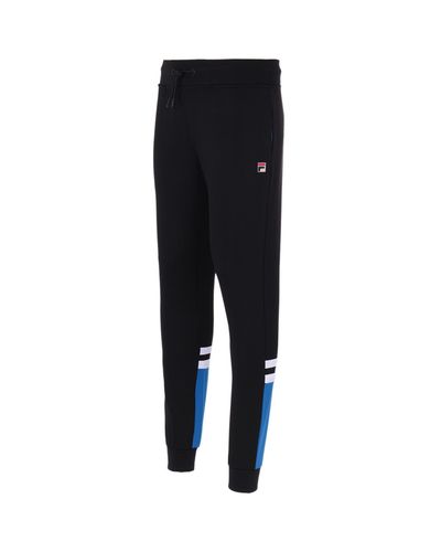 Fila Synthetic Scanno Black Twill Tracksuit Bottoms for Men - Lyst