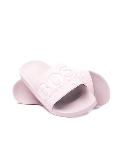 BOSS by HUGO BOSS Solar Pink Slides for Men - Lyst