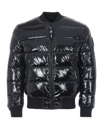 DIESEL Synthetic W-on Puffer Bomber Jacket in Black for Men - Lyst