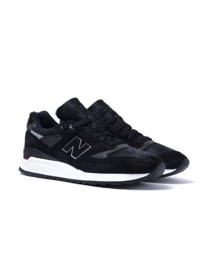 Usa Black Pony Hair Trainers for Men 