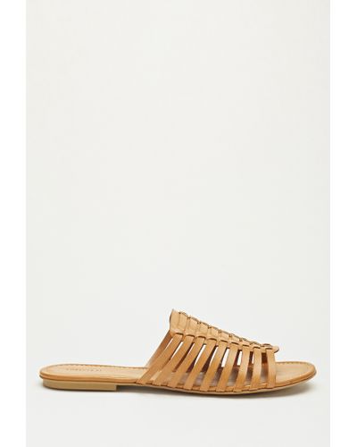 faux leather huaraches