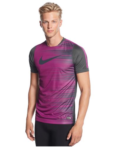 Nike Dri-fit Gpx Flash T-shirt in Anthracite/Purple (Gray) for Men - Lyst