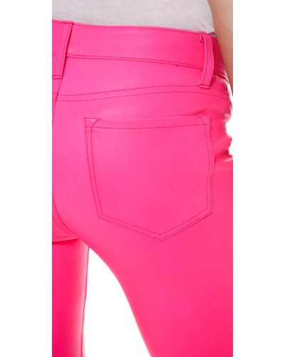 J Brand Leather Pants In Pink Lyst, Hot Pink Leather Pants