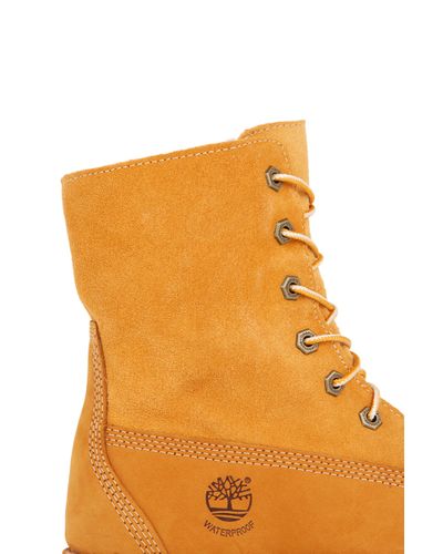 Timberland Authentic Teddy Fleece Fold Down Boots In Wheat in Yellow - Lyst
