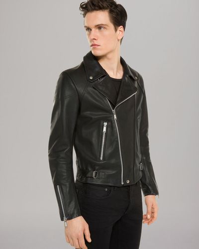 sandro leather biker jacket