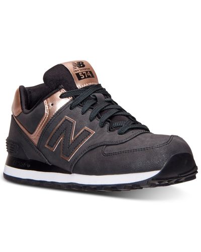 New Balance Women'S 574 Precious Metals Casual Sneakers From Finish Line in  Charcoal/ Rose Gold (Metallic) - Lyst