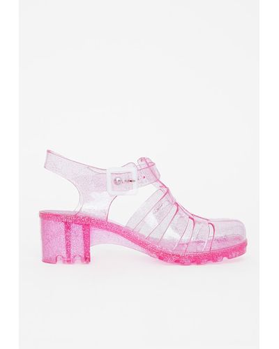 pink sparkly jelly shoes