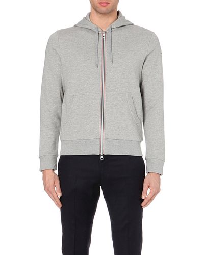 moncler grey zip hoodie