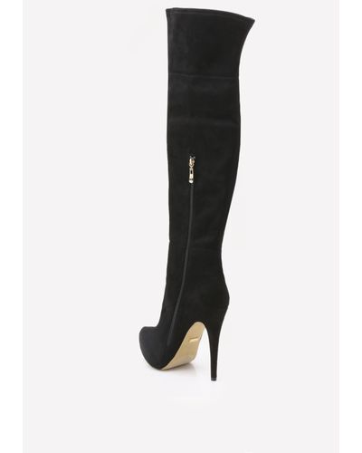 Bebe Rihanna Over Knee Boots In Black Lyst