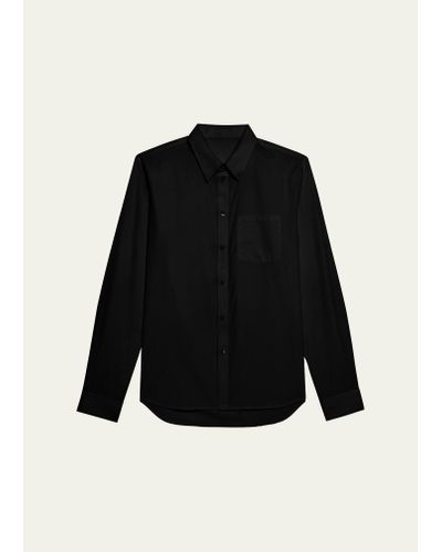 Helmut Lang Classic Button-down Soft Cotton Shirt - Black