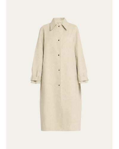 Indress Trench Cotton Coat - Natural