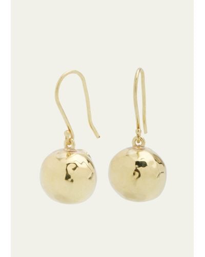 Ippolita Small Hammered Ball Drop Earrings In 18k Gold - Natural