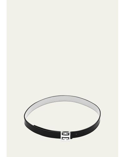 Givenchy 4g Monogram Reversible Buckle Belt - Natural