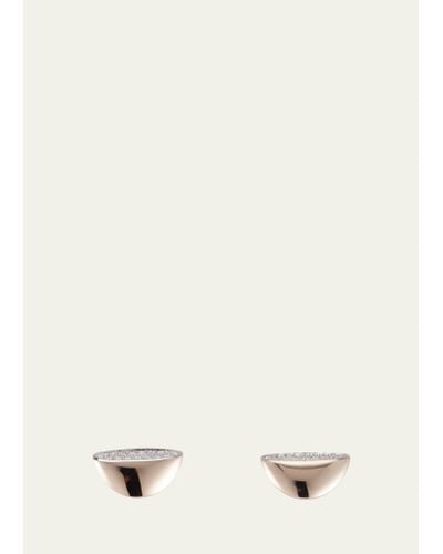 Vhernier 18k White Gold Eclisse Endless Diamond Stud Earrings - Natural