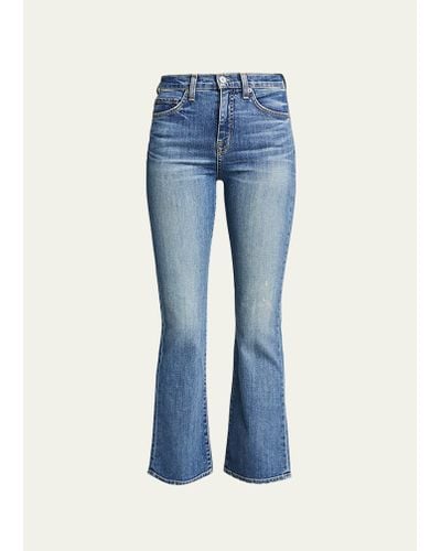 Nili Lotan Mid-rise Bootcut Crop Jeans - Blue