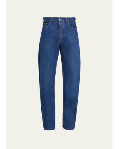 Off-White c/o Virgil Abloh Arrow Zip-hem Straight-leg Jeans - Blue