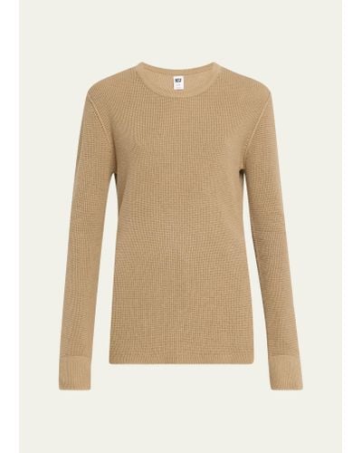 Bliss and Mischief Taj Cotton Cashmere Thermal Sweater - Natural