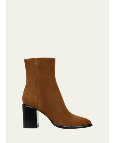 Vince Luca Suede Ankle Boots - Brown