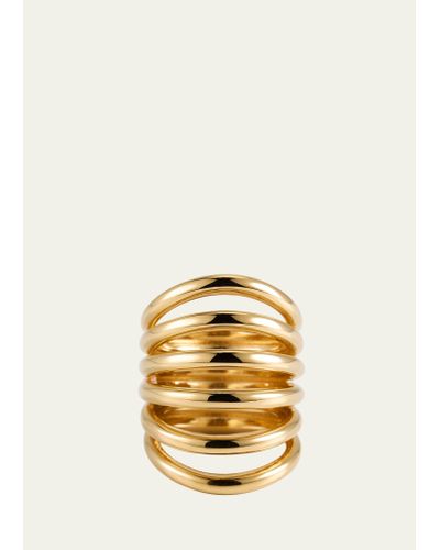 Alaïa Brass Layered Multi-ring - Metallic