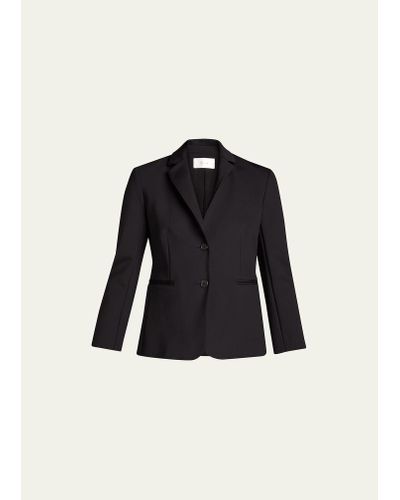 The Row Brentwood Crepe Tailored Jacket - Black